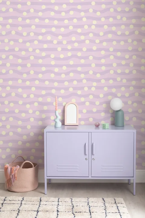 Elizabeth Olwen Polka Pop Lilac fototapet