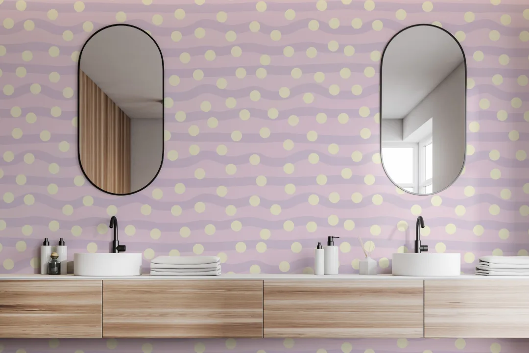 Elizabeth Olwen Polka Pop Lilac Mural