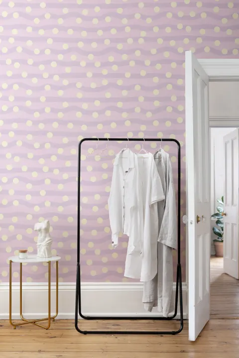 Elizabeth Olwen Polka Pop Lilac murale