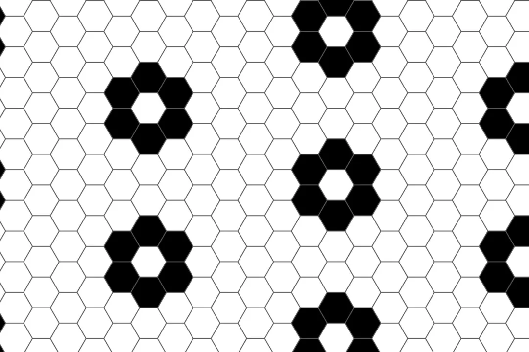 Black and White Hexagon Tile Wallpaper