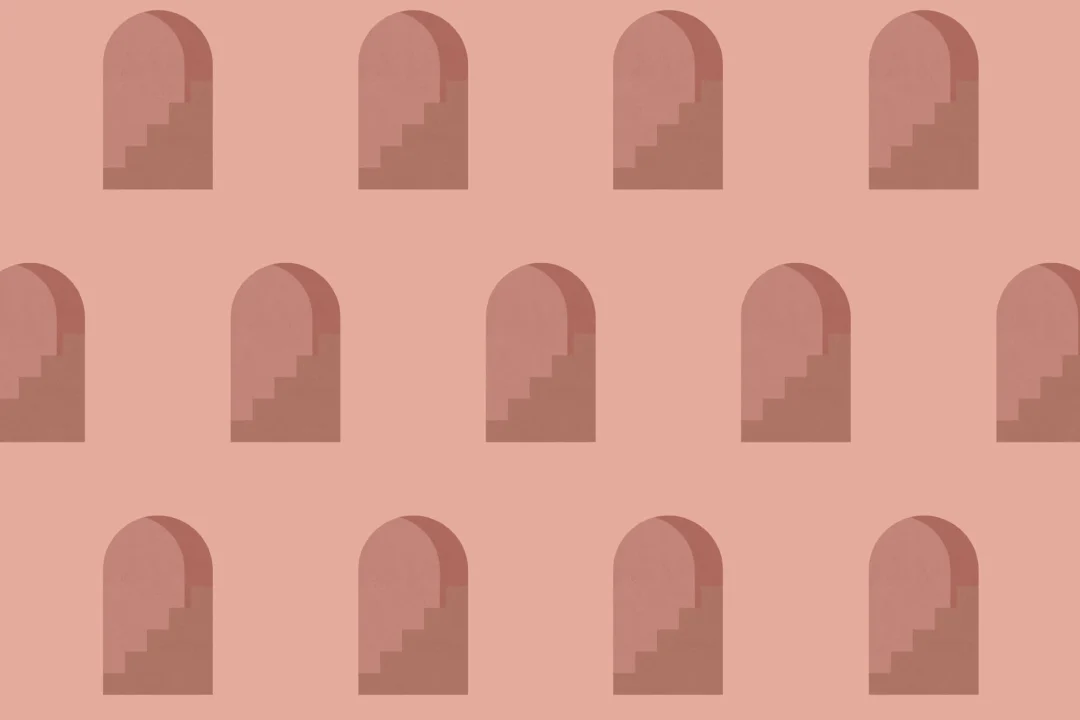 Terracotta Archway Pattern Architectural Design Repeat Pattern Wallpaper