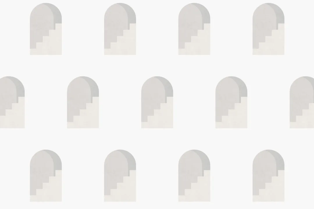 Gray Archway Pattern Architectural Design Repeat Pattern Wallpaper