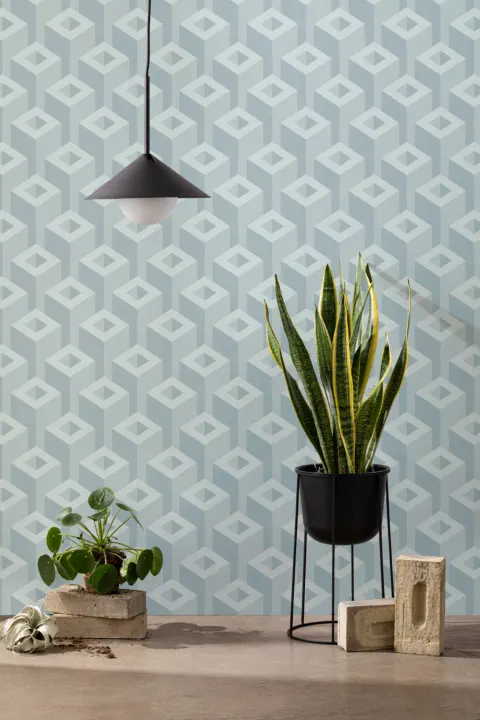 3D Geometric Repeat Pattern Wallpaper