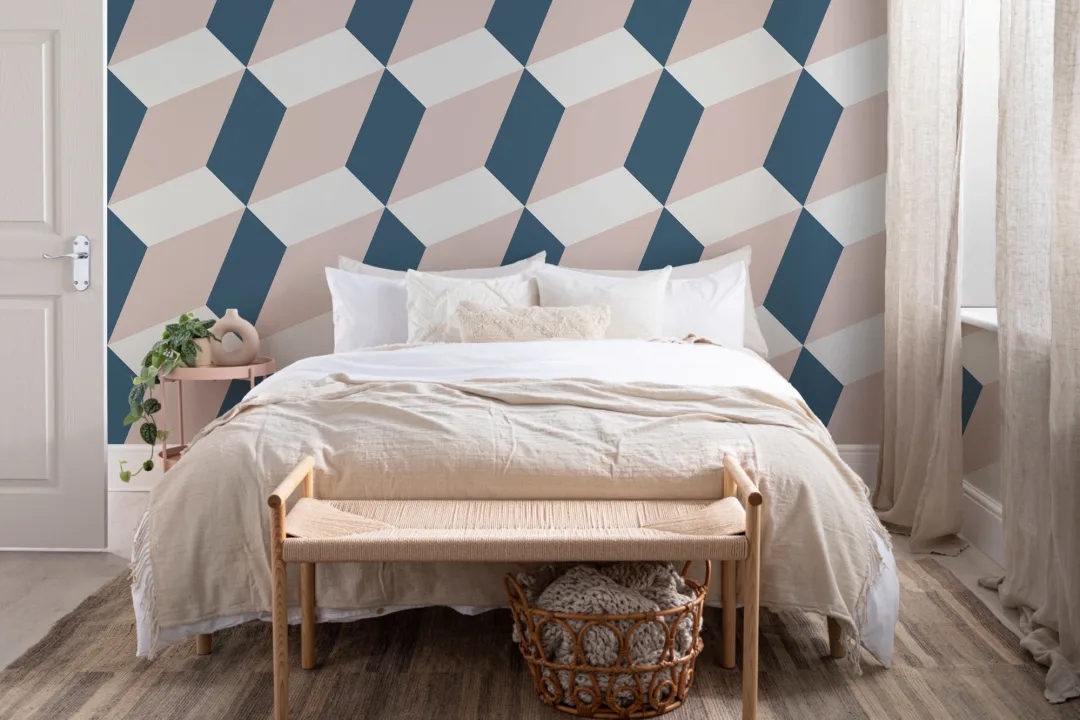 Tilted Square 3D Wallpaper Mural
