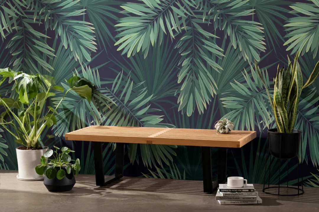 Tropical Green Plant Wallpaper Mural