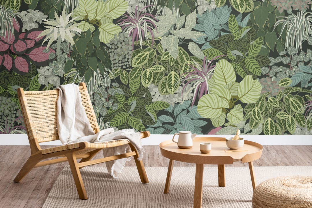 Living Wall Green House Plants Wallpaper Mural