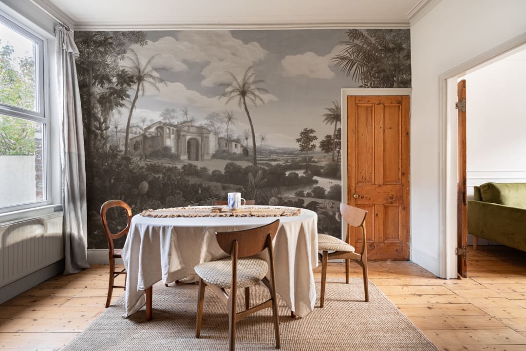 Neutral Frans Post Landscape Painting Mural