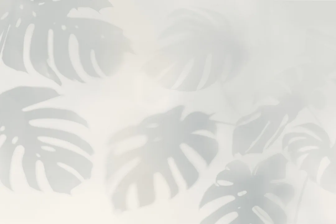 Blå Monstera Leaf Shadow Mural-tapeter
