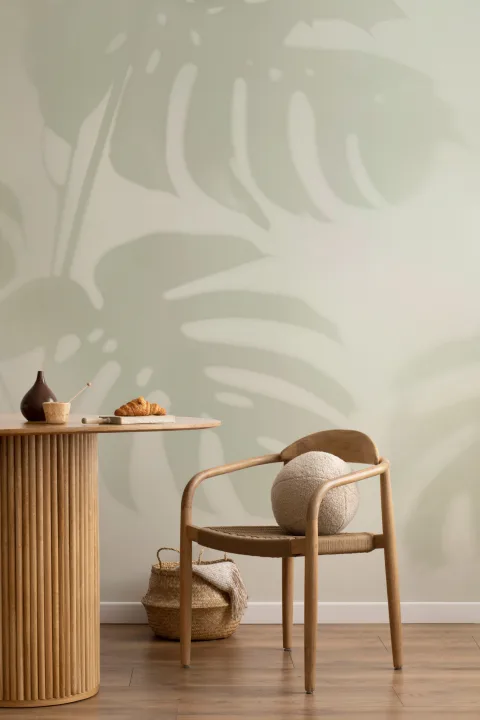 Salvigronn Monstera Blad Skygge tapet