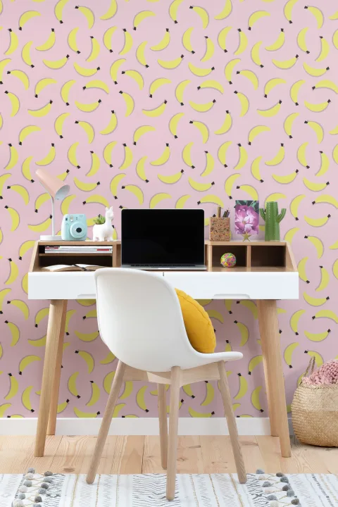 Tropical Banana Repeat Pattern Wallpaper