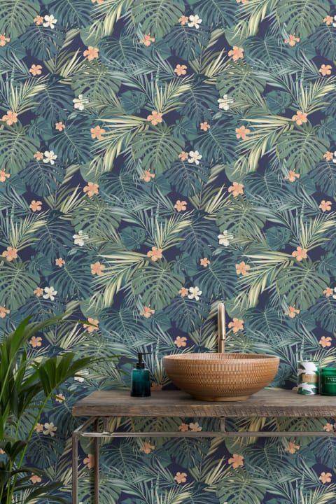 Mural Papel Pintado Arbusto Tropical