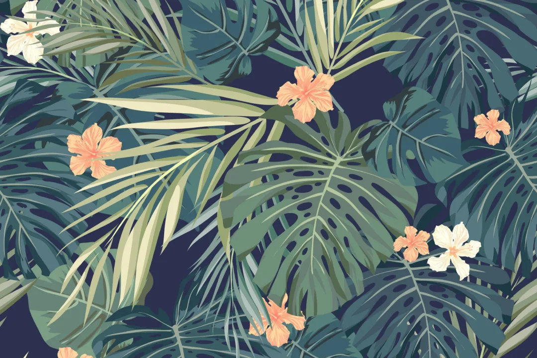 Tropical Bush Wallpaper Mural