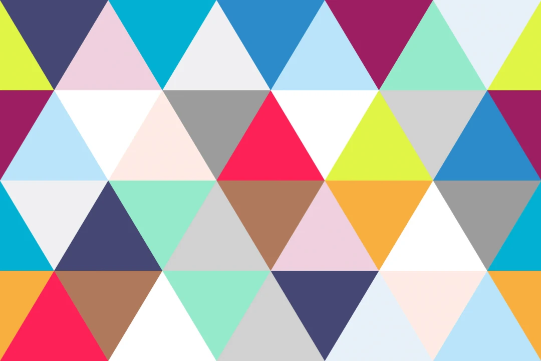 Mural Papel Pintado Formas Geométricas de Triángulos Multicolor