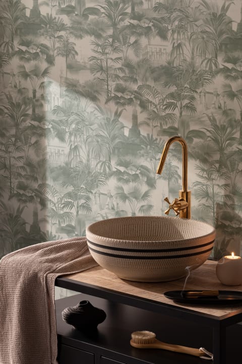 Papel pintado Vintage Tropical Temple