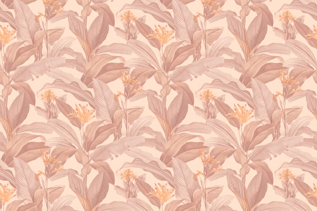 Botanist Blush Vintage Botanical Wallpaper in Soft Pink Floral Tones