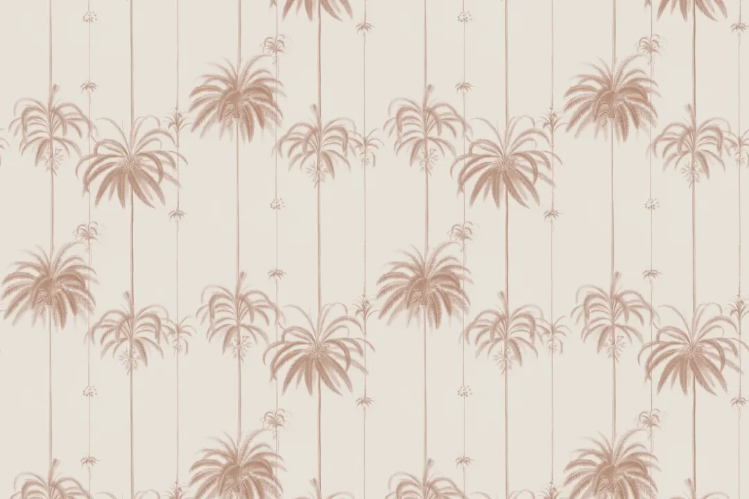 Pink Striped Tropical Palms Wallpaper