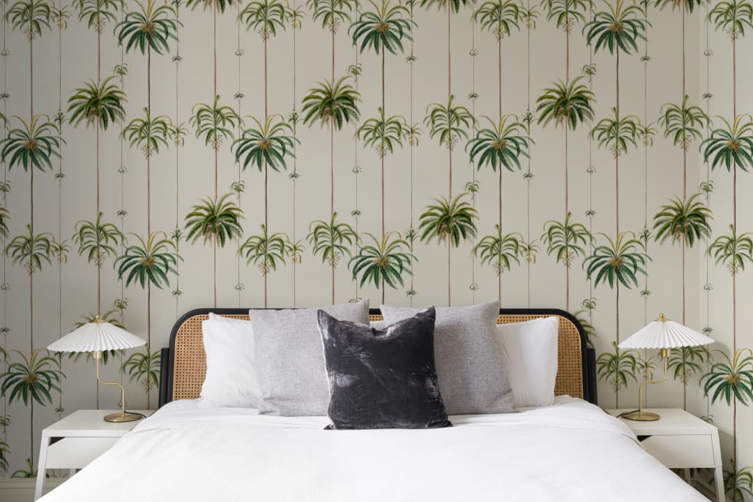 Tapet clasic cu dungi tropicale Palms
