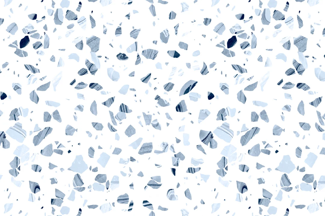 Blue Marbled Terrazzo Repeat Pattern Wallpaper