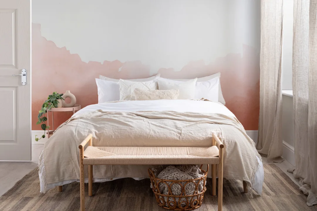 Orange Blend Watercolor Wallpaper Mural