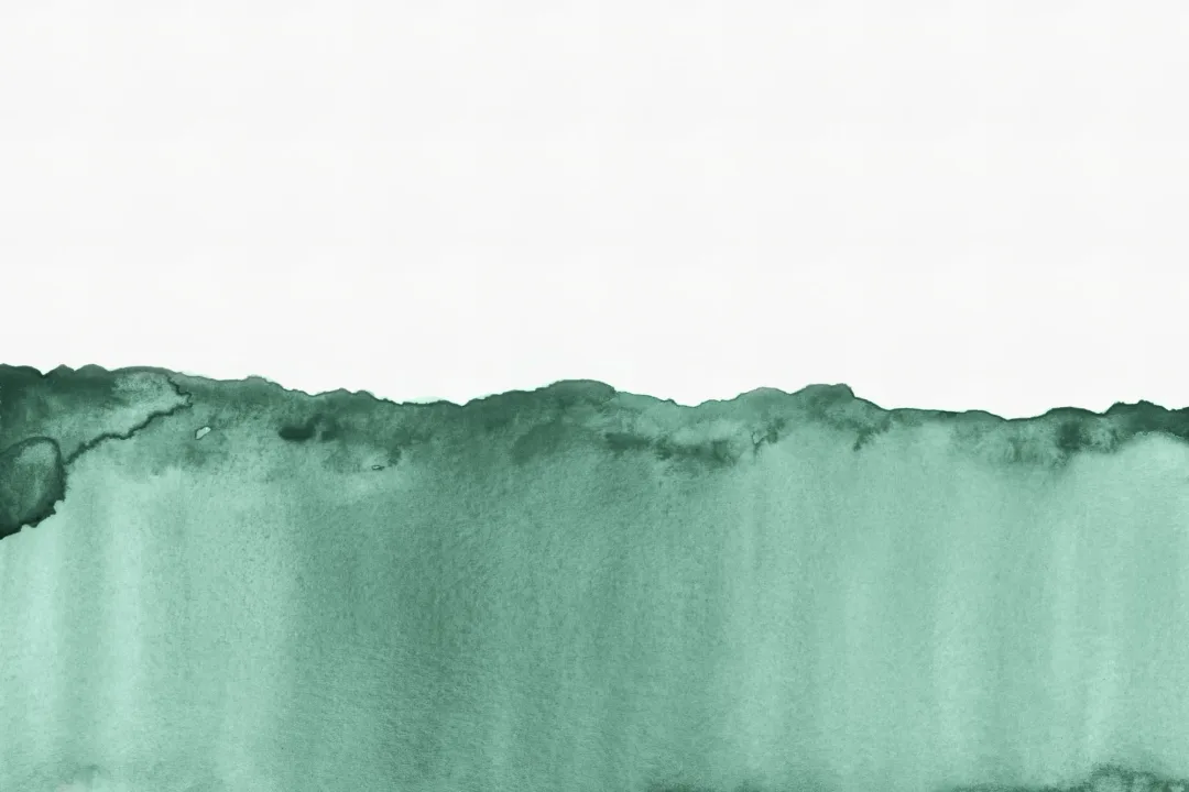 Green Wave Watercolor Wallpaper Mural