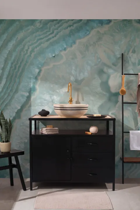 Mural Papel Pintado de Cristal Ágata Celeste