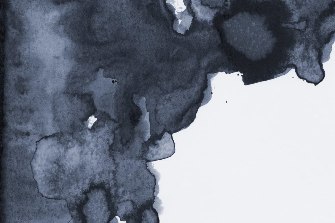Navy Blue Smoke Watercolor Wallpaper Mural
