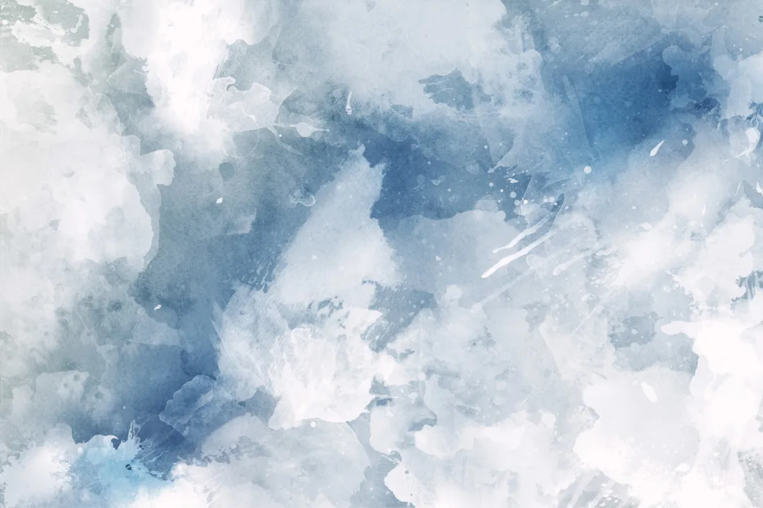 White & Blue Watercolor Wallpaper Mural