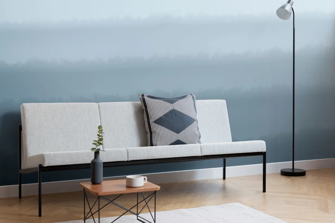 Blue Watercolor Fade Wall Mural
