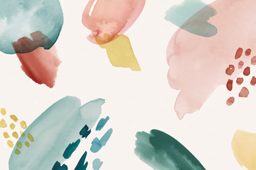 Multi-colorat Abstract acuarelă perie Strokes Wallpaper Mural