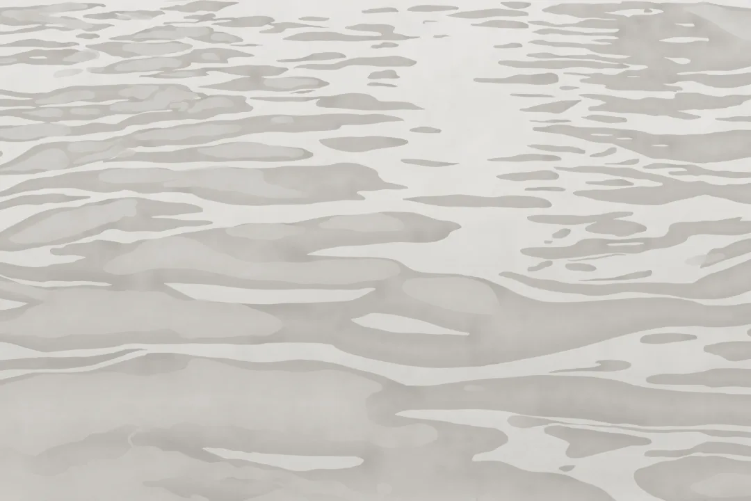 Neutral Hand Painted Water Ripple Mural