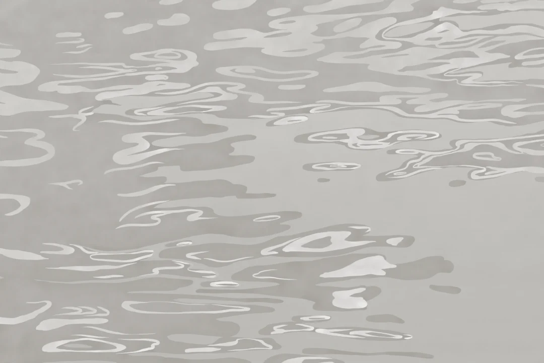 Neutral Hand Painted Water Rippling Effect Mural
