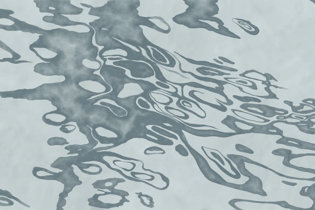 Blue Hand Painted Water Swirl Mural