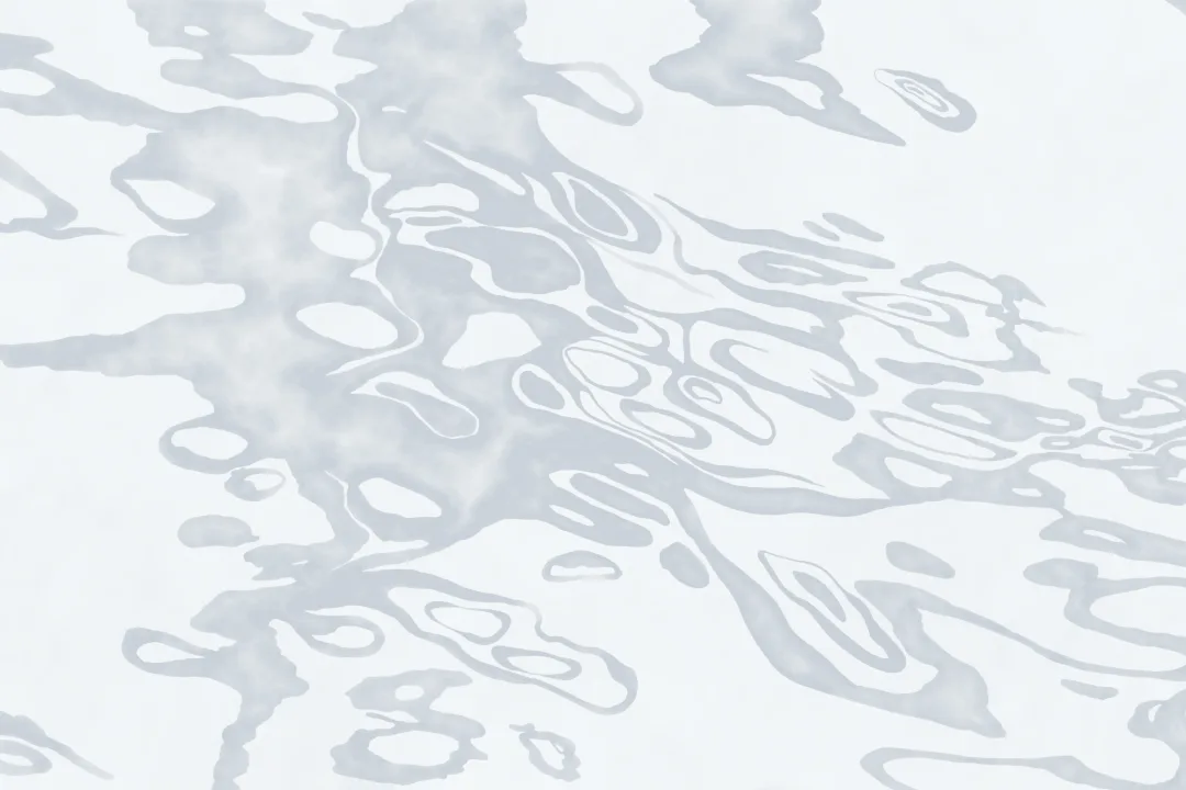 Gray Hand Painted Swirling Water Mural