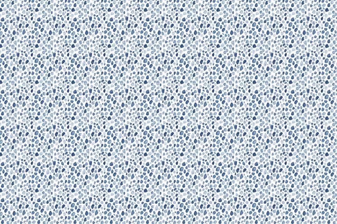 Blue Watercolor Paint Spot Pattern Wallpaper Mural