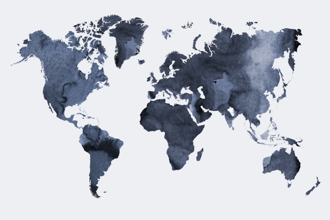 Watercolor World Map Wallpaper Mural