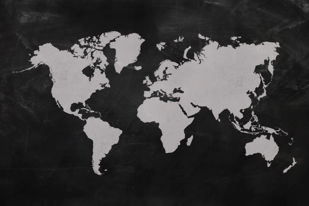 Chalkboard World Map Wallpaper Mural