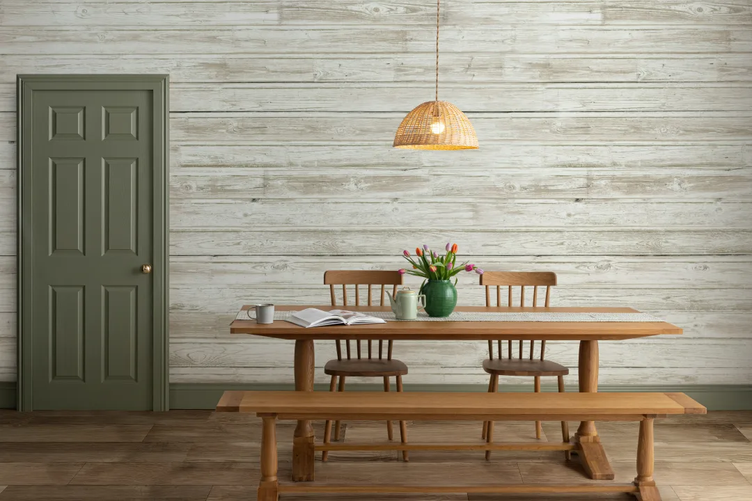 Vintage Whitewash Wallpaper Mural