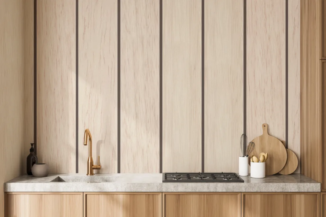 Contemporary Wooden Cladding Wallpaper Mural