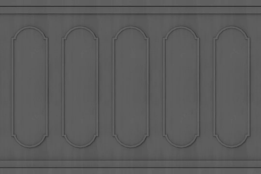 Black Arched Georgian Wood Panel Effect Wallpaper Mural
