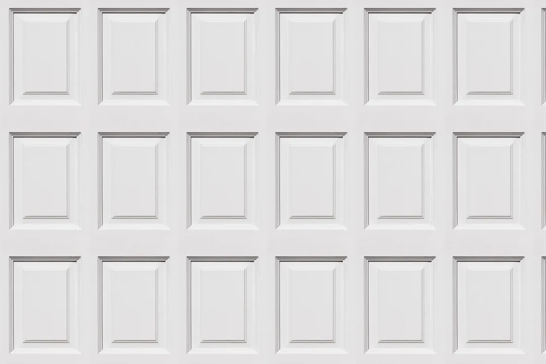 White Classic Wood Panelling Wallpaper Mural