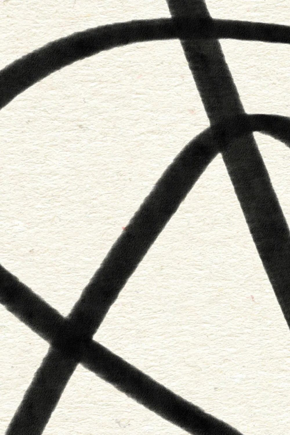 Black & Beige Abstract Doodle Wall Mural