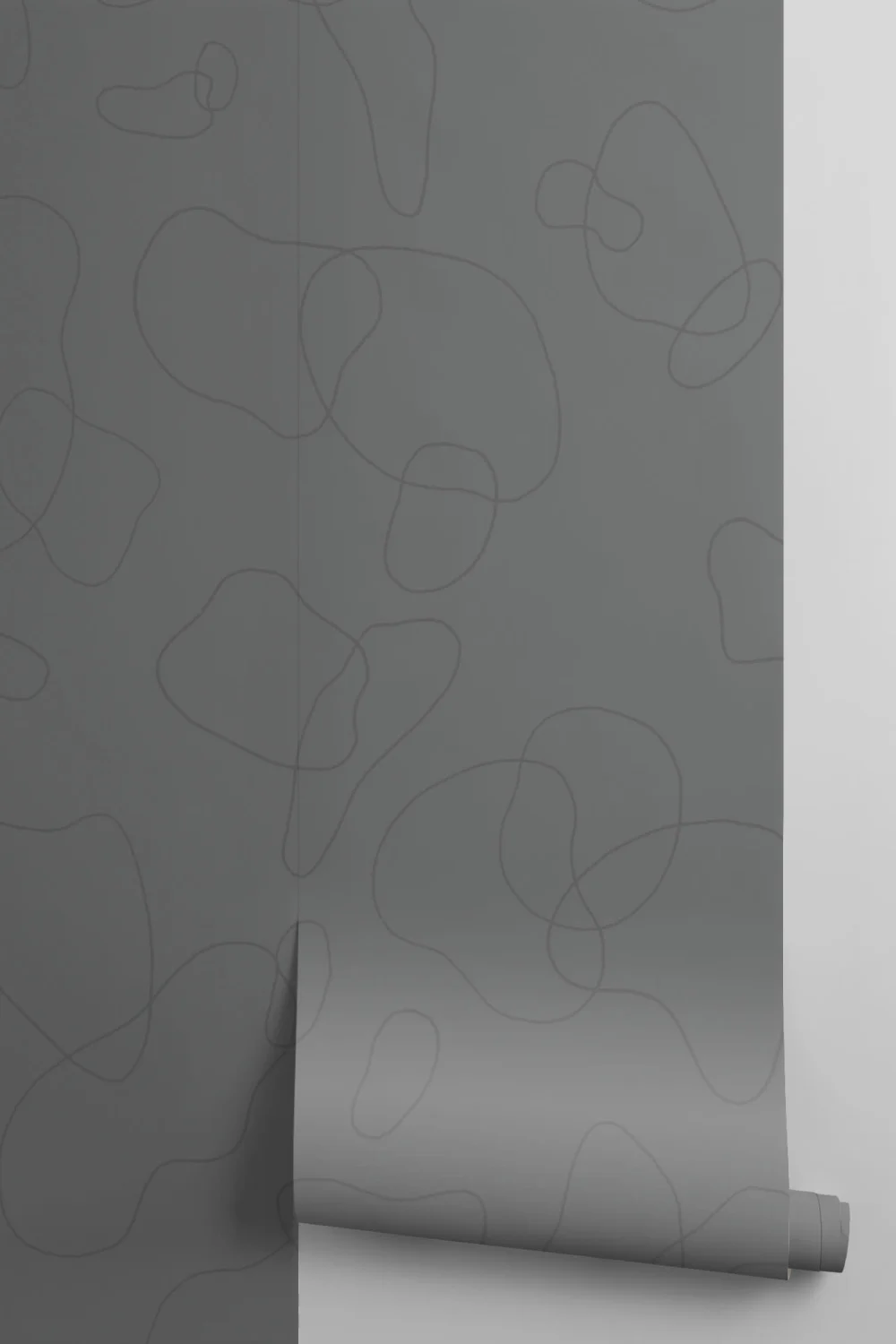 Black Doodle Background Abstract Wallpaper Mural