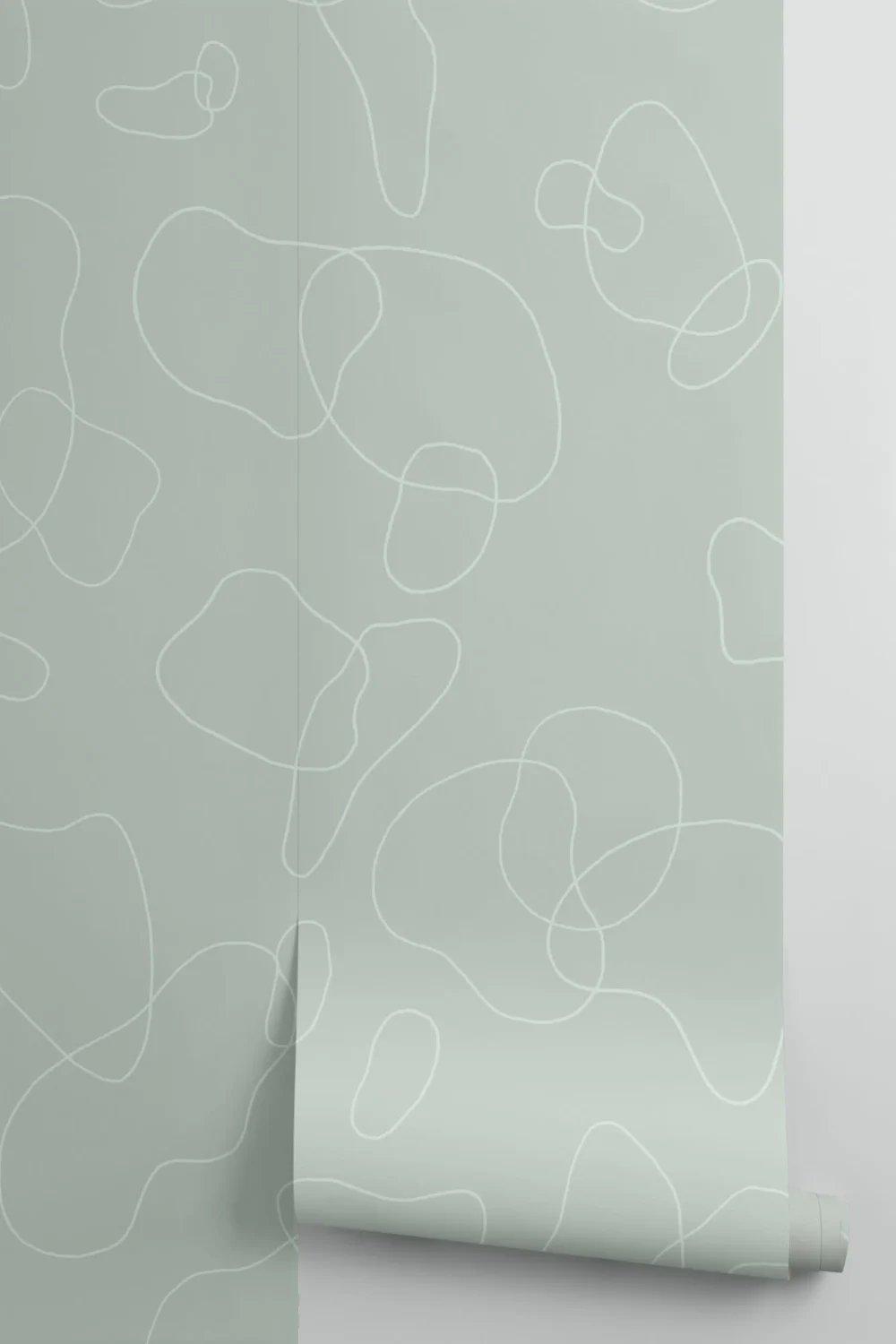 Green Doodle Background Abstract Wallpaper Mural