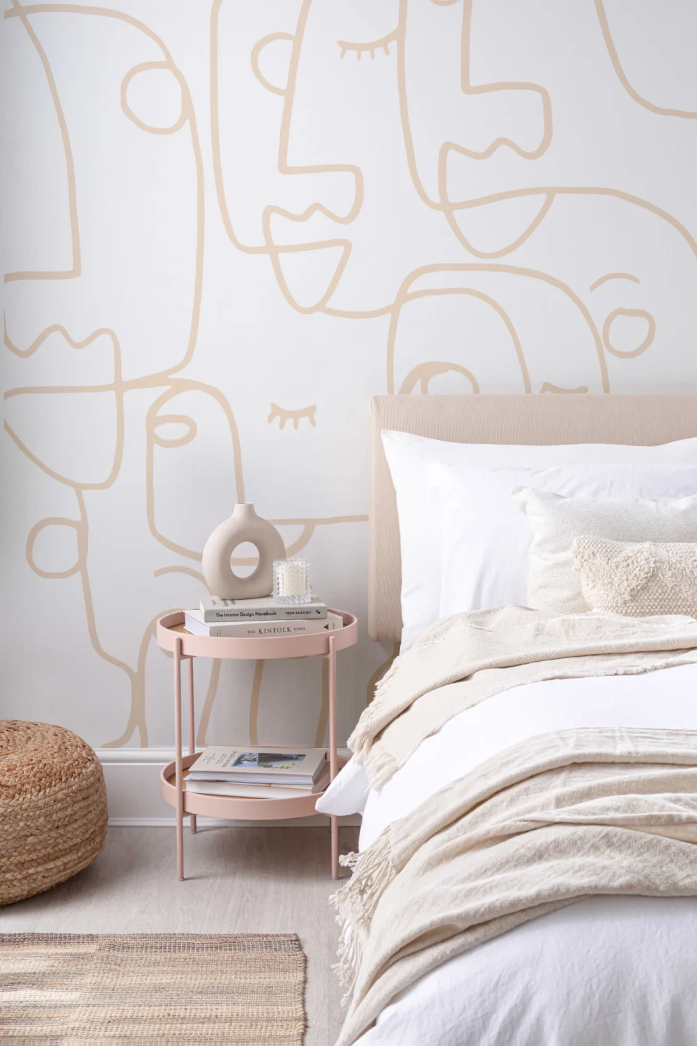 Nude Large Line Drawing Face Wallpaper Mural