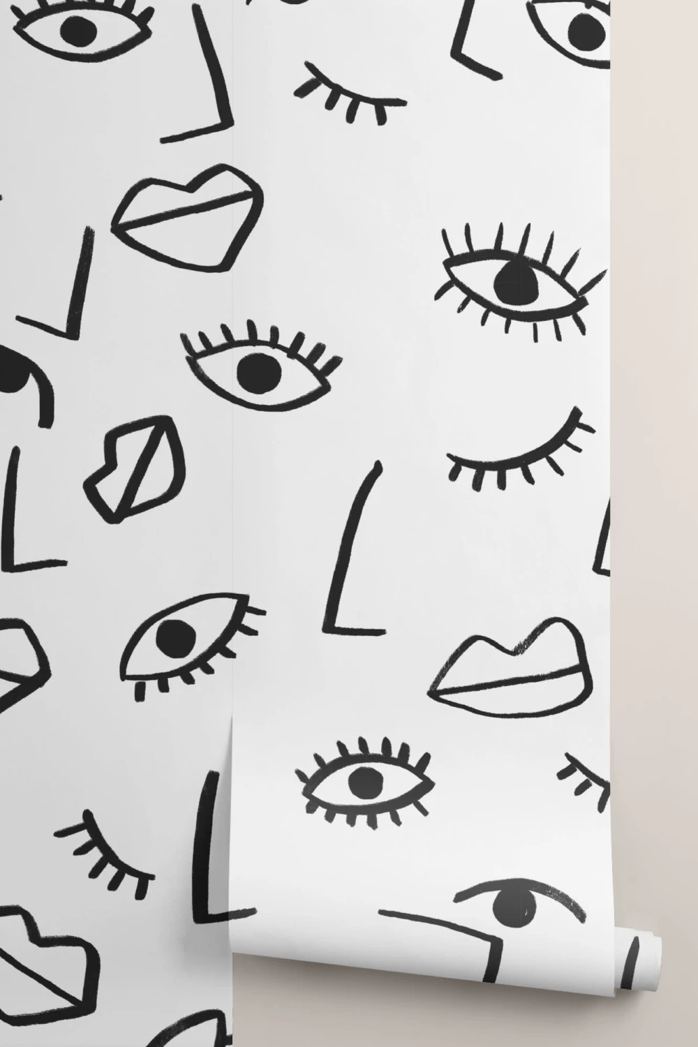Face Effect Wallpaper Mural