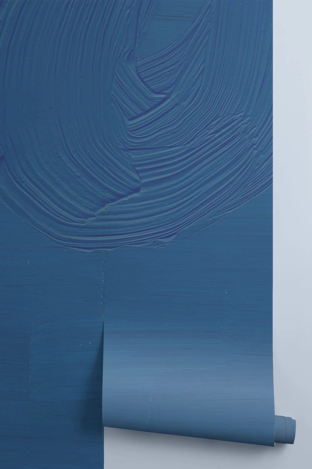 Classic Blue Paint Brush Stroke Texture Wallpaper Mural