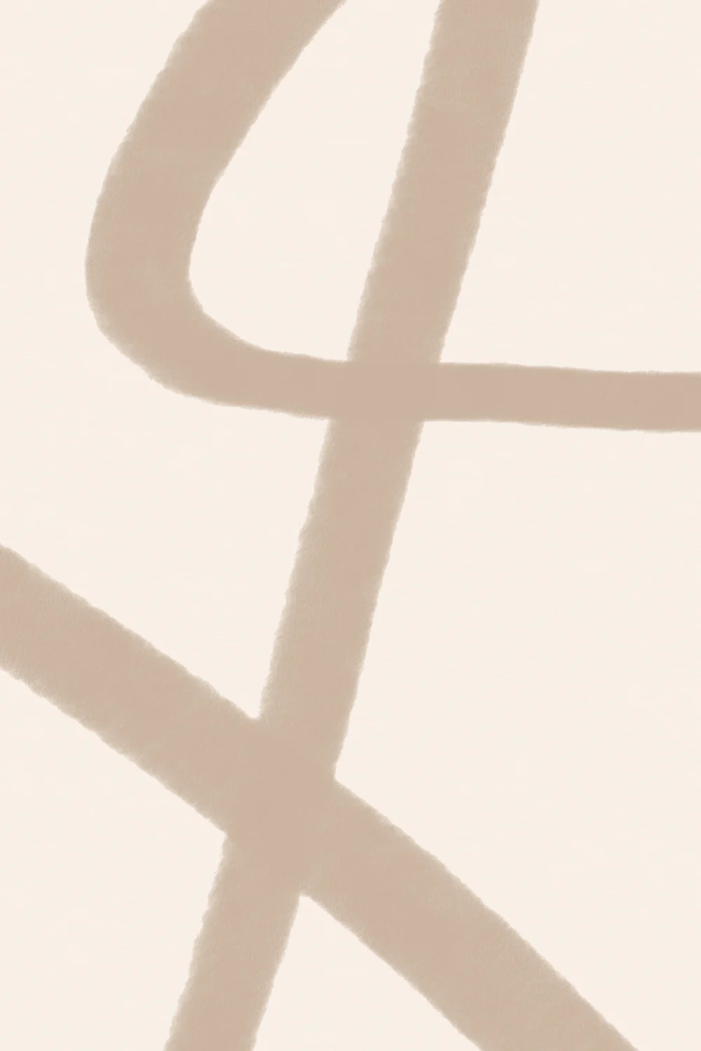 Abstract Hand Drawn Scribble Wall Mural in Beige on Neutral Background