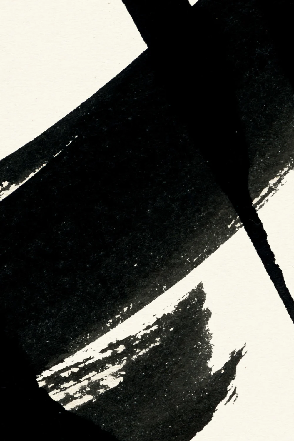 Fototapete Japanische Kalligrafie Abstrakt Schwarz