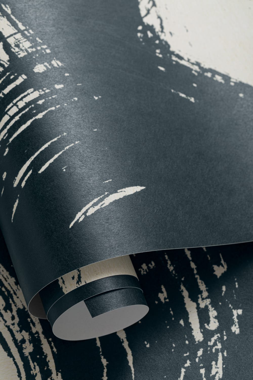 Blue Japanese Calligraphy Painted Wallpaper Mural