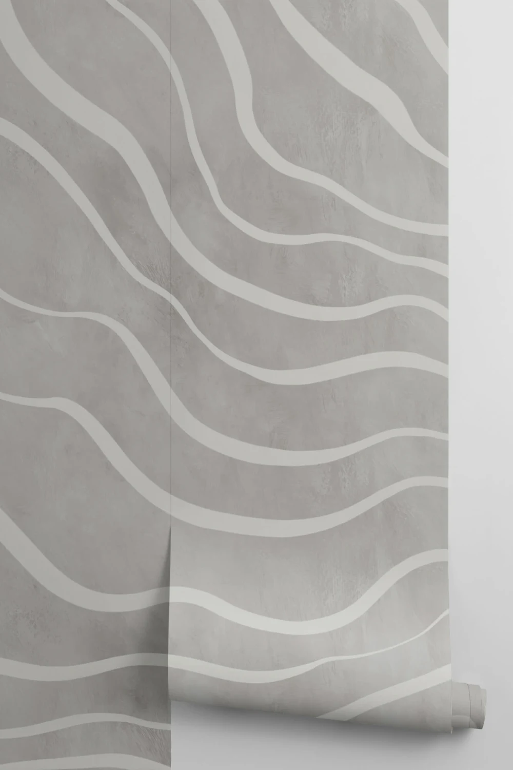 Modern Grey Natural Lines Wallpaper Mural